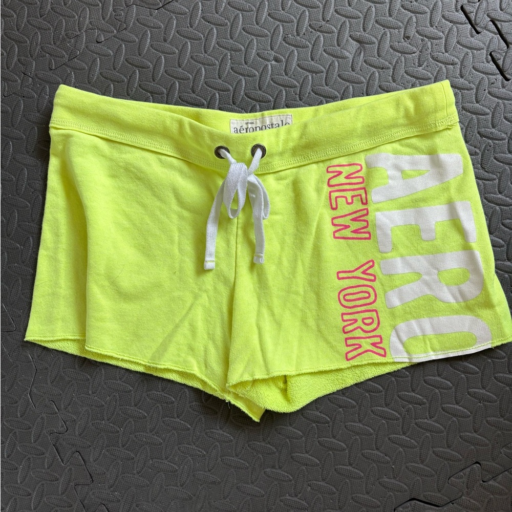 Aeropostale Women's Bright Yellow Athletic Shorts